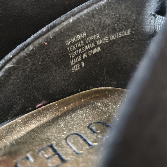 Women's Guess Black Rhinestone Bow Pointed Toe Flats Size 9 - Picture 9 of 9